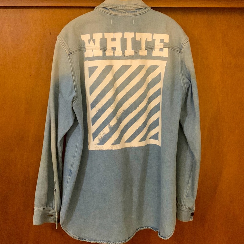 Off White Brushed Jean Jacket- XL